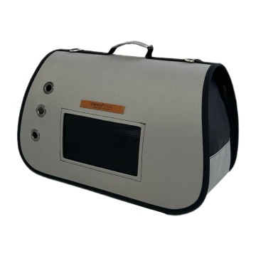 Woofmoda Τσάντα Μεταφοράς Σκύλου - Γάτας Γκρι IATA 20x48x28εκ.