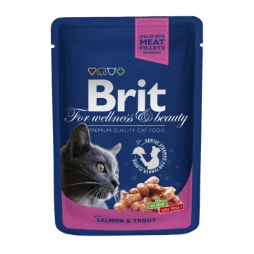 Brit Premium Cat Adult Pouch Salmon 100gr