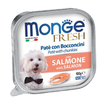 Monge Dog Pate & Chunkies with Salmon 100gr