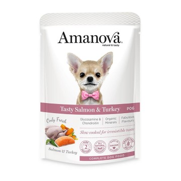 Amanova Dog Adult Tasty Salmon & Turkey  Grain Free 100g Φακελάκι