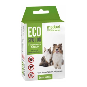 MadPet Eco Spot-On Cat & Small Dogs Αντιπαρασιτικές Αμπούλες 3x1ml