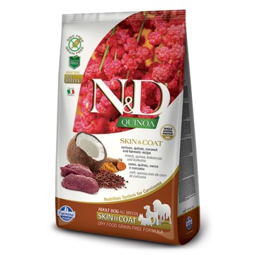 N&D Quinoa Dog Skin & Coat με Ελάφι 7kg