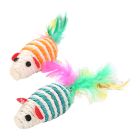 Natural World Παιχνίδι Σετ 2τμχ Ποντικάκια 7.5cm Sisal με Φτερά