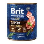 Brit Premium By Nature Dog Cans Pork With Trachea 800gr