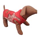 Woofmoda Μπλούζα Σκύλου με Κουκούλα Κόκκινο Ψαροκόκκαλο 48εκ.
