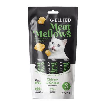 Wellfed Meat Mellows Κοτόπουλο & Τυρί 30gr