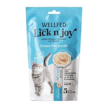 Wellfed Lick N' Joy Ocean Fish Κρεμώδης Λιχουδιά με Ψάρια Ωκεανού 70gr