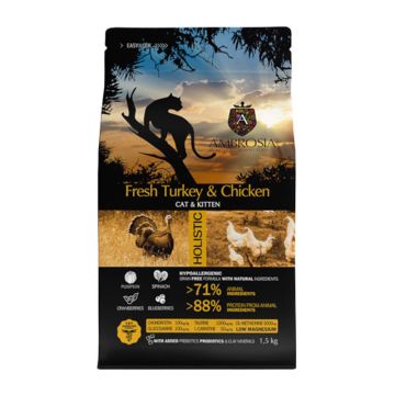 Ambrosia Grain Free Cat & Kitten Turkey & Chicken 1.5kg