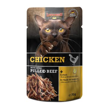 Leonardo Φακελάκι Chicken & Extra Pulled Beef 70gr