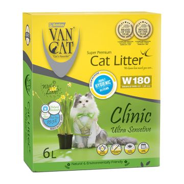 Van Cat Clinic Ultra Sensitive (Αντιβακτηριακή & Αρωματική) σε κουτί 5.1kg