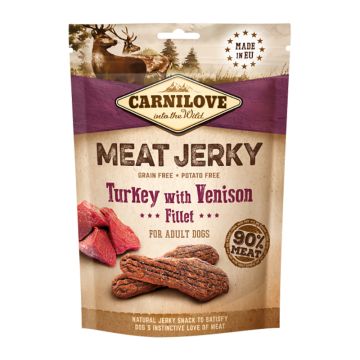 Carnilove Snack Jerky Turkey & Venison Fillet 100gr