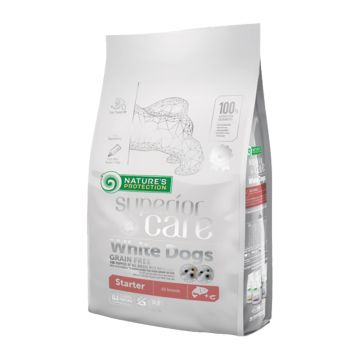 Nature's Protection White Dog Salmon Grain Free Starter 1.5kg