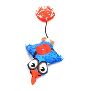 Pet Interest Big Mouth Bird Παιχνίδι Silver Vine 13.5x11.5x3cm Μπλε