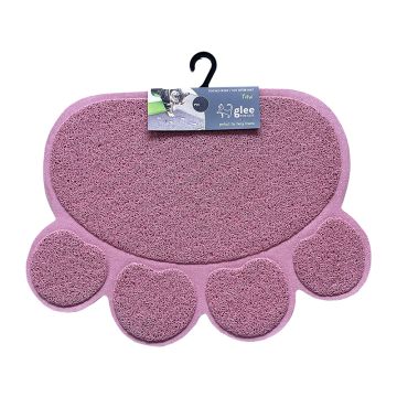 Glee Πατάκι Τουαλέτας Paw 45x60cm Ροζ