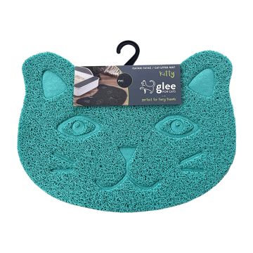 Glee Πατάκι Τουαλέτας Kitty 30x40cm Τιρκουάζ