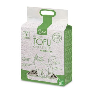 Velvet Paw Tofu Cat Litter with Green Tea Extract 6L