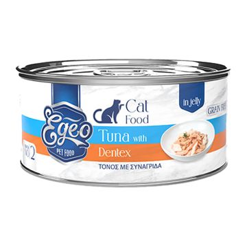 Egeo Cat Adult Τόνος με Συναγρίδα σε Ζελέ 85gr
