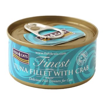 Fish4Cats Tuna Fillet & Crab 70gr