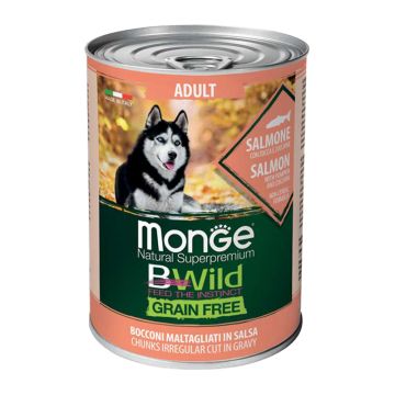 Monge Bwild Grain Free Salmon with Pumpkin & Zucchini 400gr