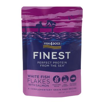 Fish4Dogs White Fish Flakes with Salmon 100gr