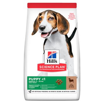 Hill's Science Plan Puppy Medium με Αρνί & Ρύζι 14kg