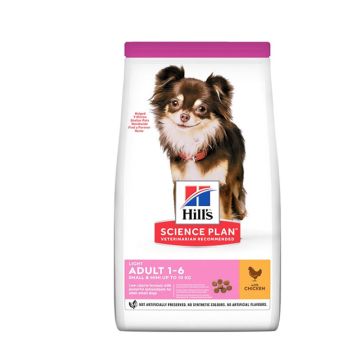 Hill's Science Plan Dog Adult Light Small & Mini με Κοτόπουλο 1.5kg (1.2kg+300gr Δώρο)