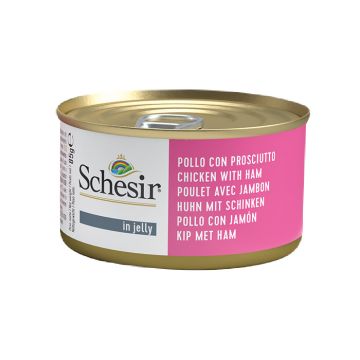 Schesir Cat Φιλετάκια Κοτόπουλου & Προσούτο σε Ζελέ 85gr