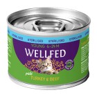Wellfed Young Sterilised Γαλοπούλα & Μοσχάρι σε Πατέ 200gr