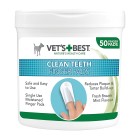 Vet's Best Dental Finger Wipes 50τμχ Οδοντικά Μαντηλάκια