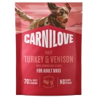 Carnilove Dog Adult Pate Pouch Turkey, Venison & Strawberry Leaves 300gr