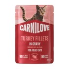 Carnilove Cat Adult Pouch Gravy Turkey Fillets & Valerian 85gr