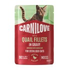 Carnilove Cat Sterilised Pouch Gravy Quail Fillets & Dandelion 85gr