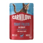 Carnilove Cat Adult Pouch Gravy Trout Fillets & Echinacea 85gr